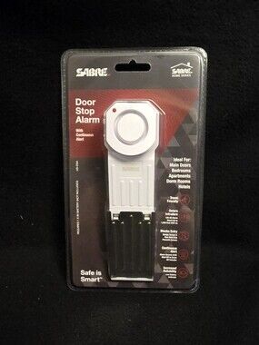 SABRE White and Black Door Stop Alarm - Security Alert for Home